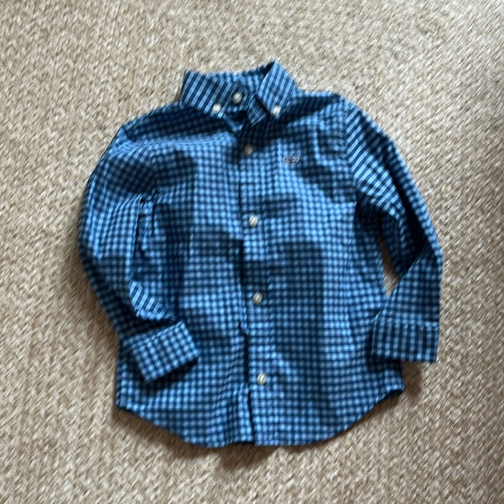 Vineyard Vines | Boys' On-The-Go Gingham Shirt | size 2T | EUC